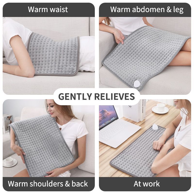 Heated Pad Zero-Gravity Pad Temperature Control Timer Winter Warmth Suitable for both humans and pets - Gray - Size 30cm*60cm