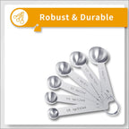 10-Piece Stainless Steel Measuring Cup and Spoon Set with Engraved Dual-Scale Markings, Nesting Design