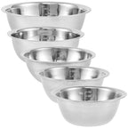 5-Piece Stainless Steel Mixing Bowl Set – Silver