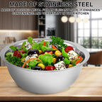 5-Piece Stainless Steel Mixing Bowl Set – Silver