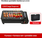 Portable Gas Grill with Removable Grate & Carry Case – (Black)