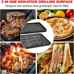 Portable Gas Grill with Removable Grate & Carry Case – (Black)