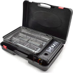 Portable Gas Grill with Removable Grate & Carry Case – (Black)