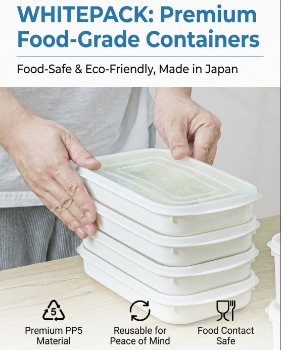 Airtight Food Storage Containers Set – 5-Piece Multi-Size (2x350ml, 1x700ml, 1x800ml, 1x1600ml), BPA-Free, Freezer & Microwave Safe with Soft-Seal Lids, Stackable for Complete Kitchen Organization (White)