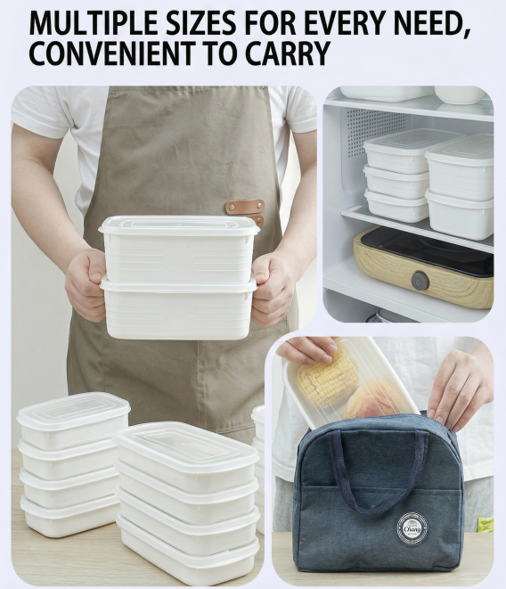 Airtight 700ml Food Storage Container, 1-Pack – BPA-Free, Freezer & Microwave Safe with Soft-Seal Lid, Stackable for Fridge Organization, Ideal for Meal Prep, Leftovers, and Dry Goods (White)