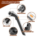 Electric Steam Grill Brush with Stainless Steel Bristles & 3000mAh Rechargeable Battery (Grey)