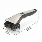 Electric Steam Grill Brush with Stainless Steel Bristles & 3000mAh Rechargeable Battery (Grey)