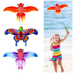 Kids’ Mini Fishing-Rod Kite Set –  3-Pack Fish Designs, Easy-Grip (Multicolor)