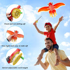 Kids’ Mini Fishing-Rod Kite Set –  3-Pack Fish Designs, Easy-Grip (Multicolor)