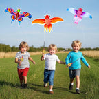 Kids’ Mini Fishing-Rod Kite Set –  3-Pack Fish Designs, Easy-Grip (Multicolor)
