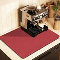 Kitchen Counter Mat for Coffee Maker – Absorbent & Quick-Dry Bar Pad with Non-Slip Backing, Protective Surface for Espresso Machine, Dish Drying Mat (Red,40*50cm)