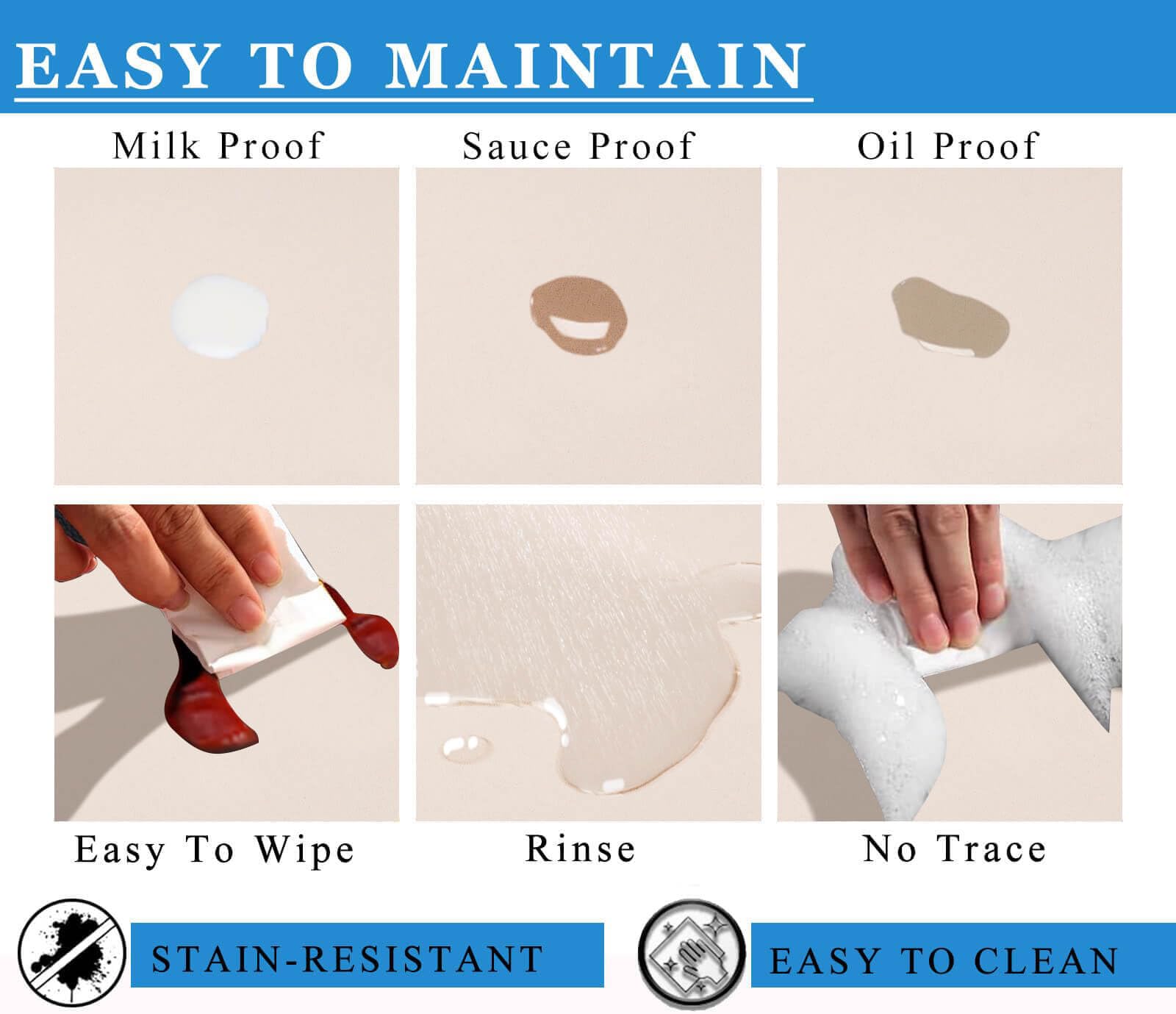 Kitchen Counter Mat for Coffee Maker – Absorbent & Quick-Dry Bar Pad with Non-Slip Backing, Protective Surface for Espresso Machine, Dish Drying Mat (Beige,50*80cm)