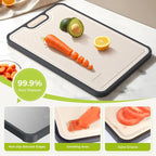 Dual-Sided Kitchen Cutting Boards with Titanium-Look & Textured PP Surfaces
