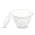 Silicone Bowl Liner for 4.5–5-Quart Stand Mixer – Food-Grade, Collapsible, Non-Stick Replacement Inner Bowl with Lid, Dishwasher Safe, Oven & Fridge Ready (White)