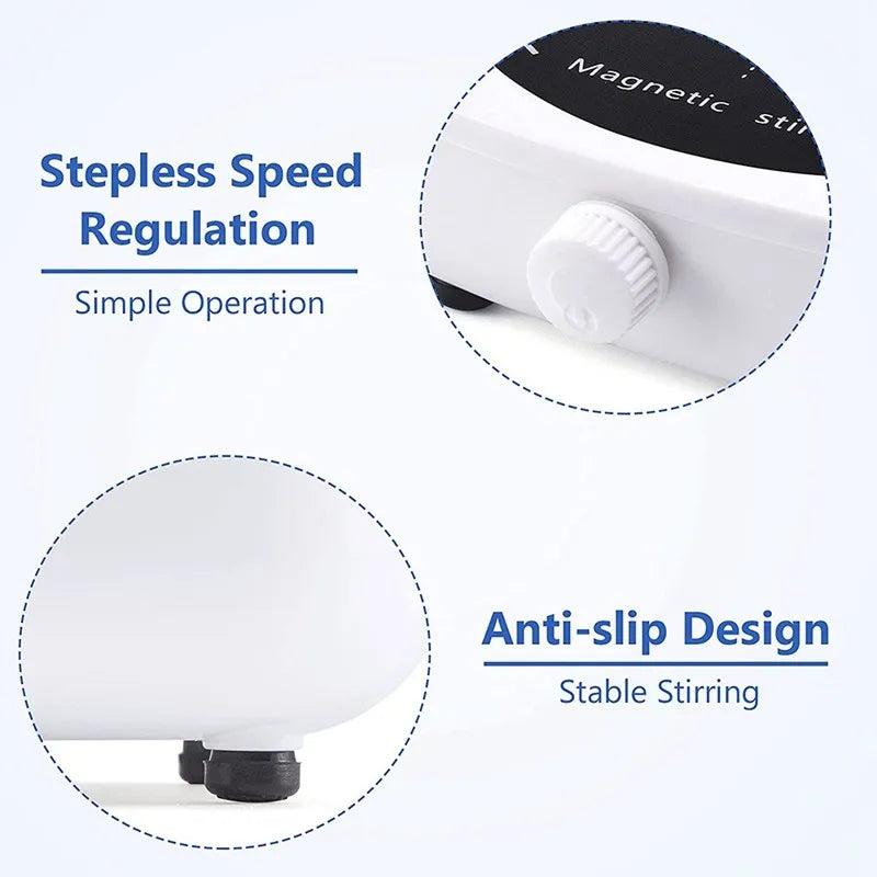 Mini Magnetic Stirrer 4000RPM Portable Mixer White - Flavour Fushion Cooking Shop