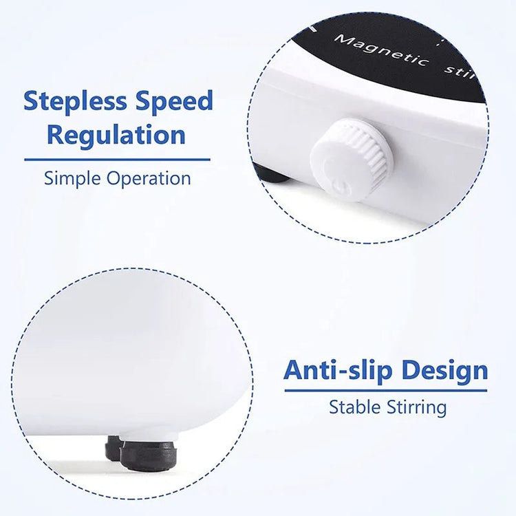 Mini Magnetic Stirrer 4000RPM Portable Mixer White - Flavour Fushion Cooking Shop