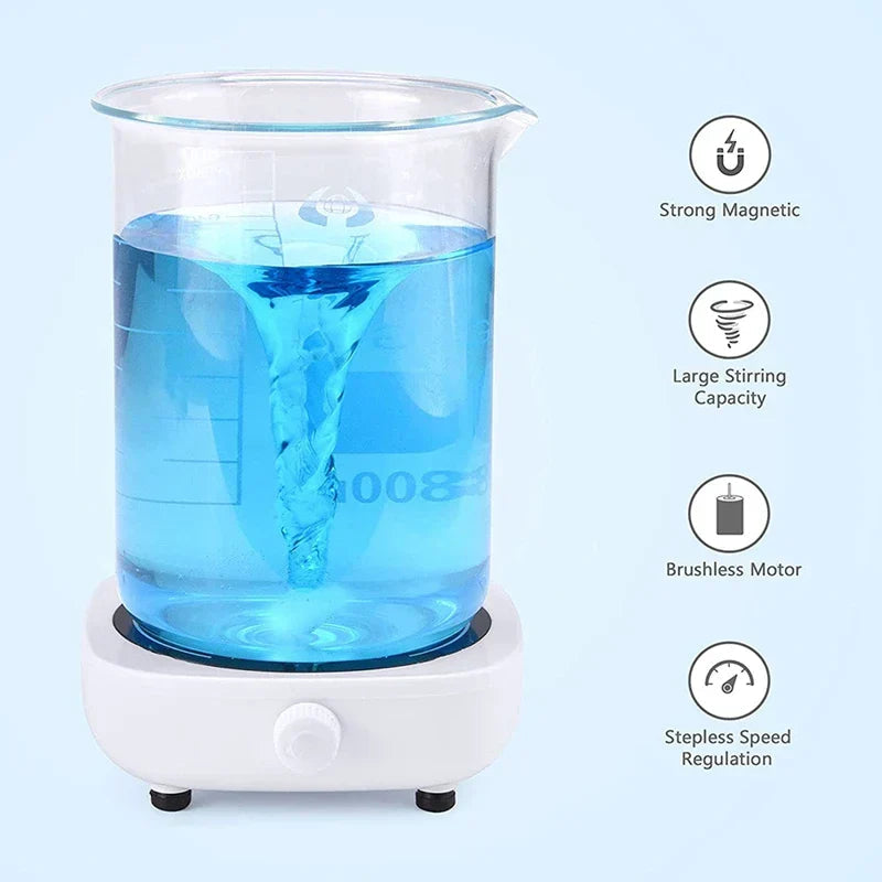 Mini Magnetic Stirrer 4000RPM Portable Mixer White - Flavour Fushion Cooking Shop