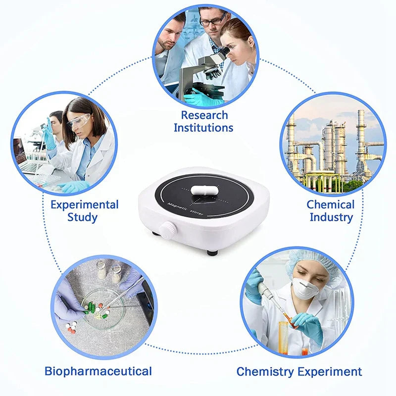 Mini Magnetic Stirrer 4000RPM Portable Mixer White - Flavour Fushion Cooking Shop
