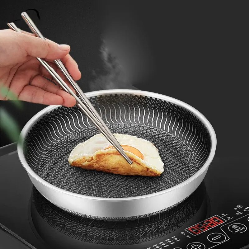 Tri-Ply 316 Frying Pan 32cm Double-Sided - Flavour Fushion Cooking Shop