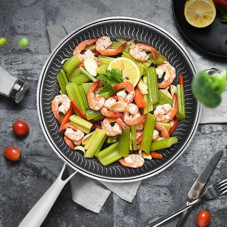 Tri-Ply 316 Frying Pan 32cm Double-Sided - Flavour Fushion Cooking Shop