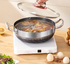 30cm Stainless Steel Non-Stick Frying Pan with Glass Lid Silver - Flavour Fushion Cooking Shop