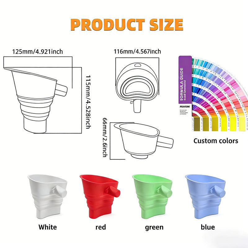 Silicone Flour Funnel for Kitchen Aid Stand Mixer, Food Grade BPA-Free Silicone Durable Funnel Fits KSM150 5-Quart Tilt-Head Mixers, Mess-Free Dishwasher Safe Baking Accessory (Blue，Set of 3)