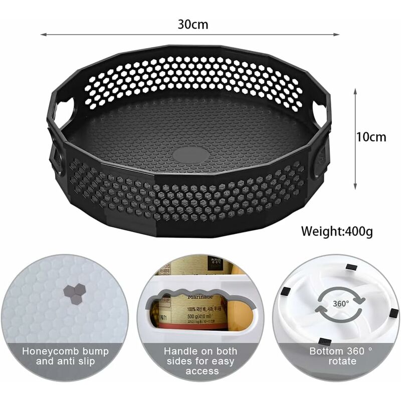 Turntable, Plastic Spice Rack Organizer For Spices Condiments Kitchen Storage, Kitchen Cupboard Turntable, Spice Rack - Flavour Fushion Cooking Shop