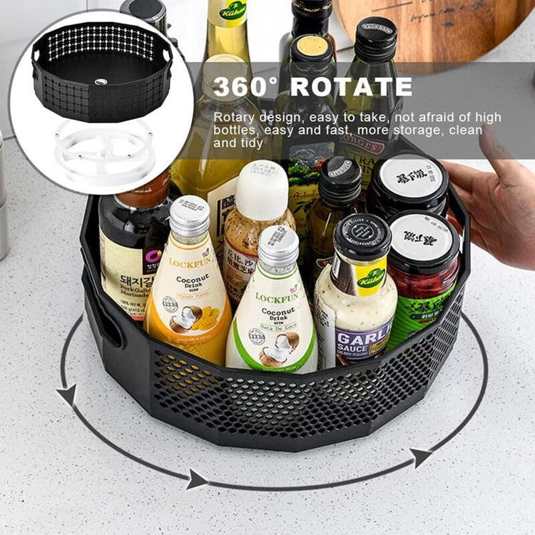Turntable, Plastic Spice Rack Organizer For Spices Condiments Kitchen Storage, Kitchen Cupboard Turntable, Spice Rack - Flavour Fushion Cooking Shop