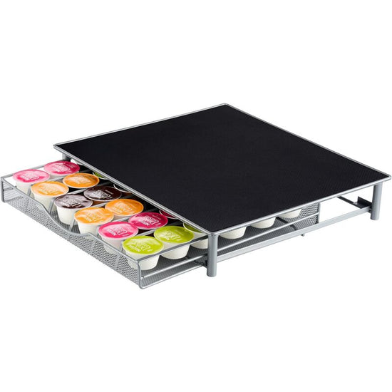 Coffee Capsule Holder - Stand For 36 Stackable Capsules - Mesh Drawer Shelf - Flavour Fushion Cooking Shop