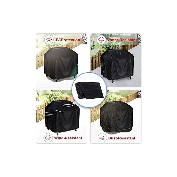 Bbq Cover, Waterproof Anti-Uv Barbecue Cover 210D Grill Cover - 170 61 117Cm, Black - Flavour Fushion Cooking Shop