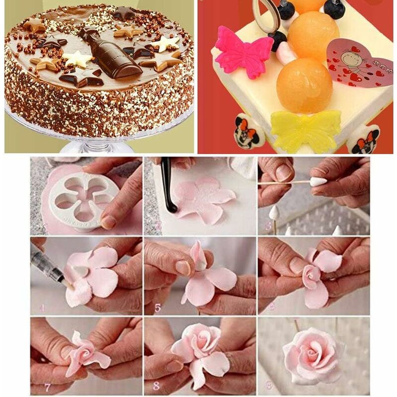 33 Pieces Fondant Cake Decorating Tools Set For Birthday Cake Decorating Fondant Cookie Sugar Paste - Flavour Fushion Cooking Shop