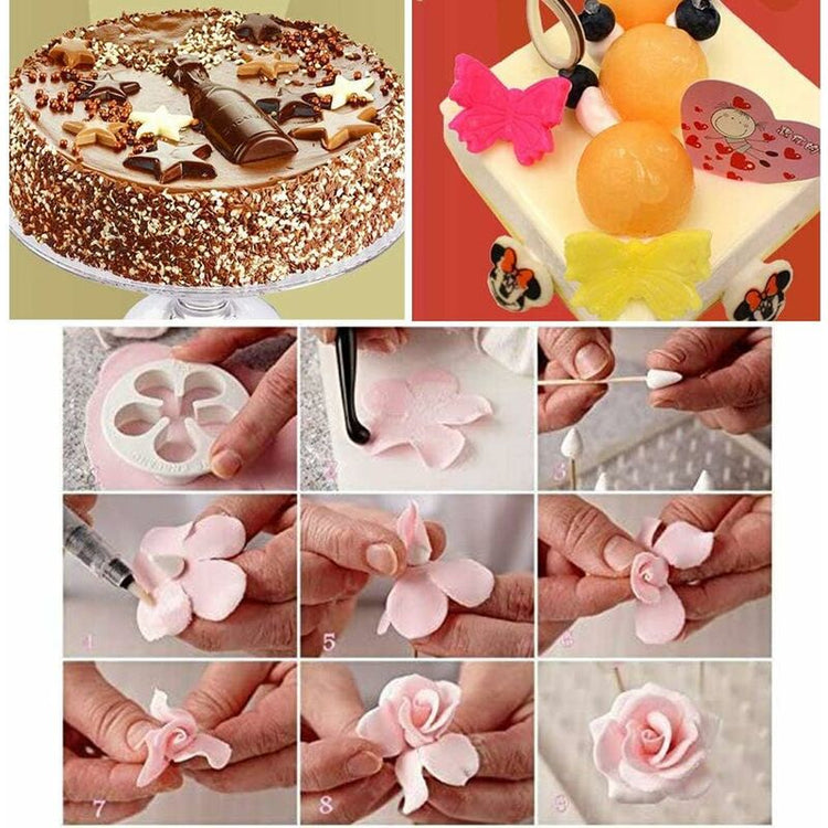 33 Pieces Fondant Cake Decorating Tools Set For Birthday Cake Decorating Fondant Cookie Sugar Paste - Flavour Fushion Cooking Shop