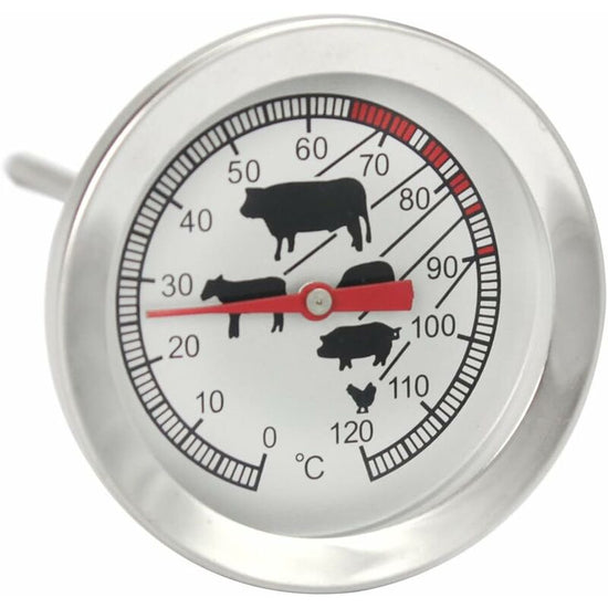 Stainless Steel ROasting Thermometer - Analog Meat Thermometer Up To 120°C - Flavour Fushion Cooking Shop