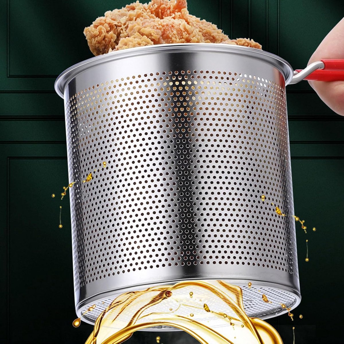 Frying pan - Frying pans - Frying pan set - Stainless steel frying pan with strainer - Flavour Fushion Cooking Shop