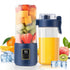 Portable Blender - Mini Blender - 12 Blades - Portable - On-the-Go Blender Perfect for Smoothies, Juices, and Baby Food - Dark Blue - Flavour Fushion Cooking Shop