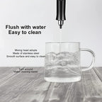Electric Whisk USB Rechargeable with 3 Speeds, Egg Beater Milk Frother for Coffee and Cappuccino Black