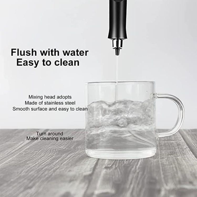 Electric Whisk USB Rechargeable with 3 Speeds, Egg Beater Milk Frother for Coffee and Cappuccino Black - Flavour Fushion Cooking Shop