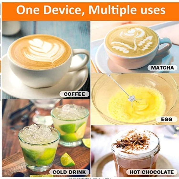 Electric Whisk USB Rechargeable with 3 Speeds, Egg Beater Milk Frother for Coffee and Cappuccino Black - Flavour Fushion Cooking Shop