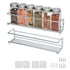 2-Piece Stainless Steel Spice Rack Wall Mounted for Home Organization, Silver - Flavour Fushion Cooking Shop