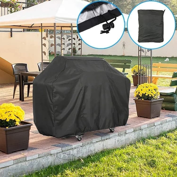 Waterproof BBQ Cover Oxford UV Protection, 145 x 61 x 117cm, for Garden Barbecue - Flavour Fushion Cooking Shop