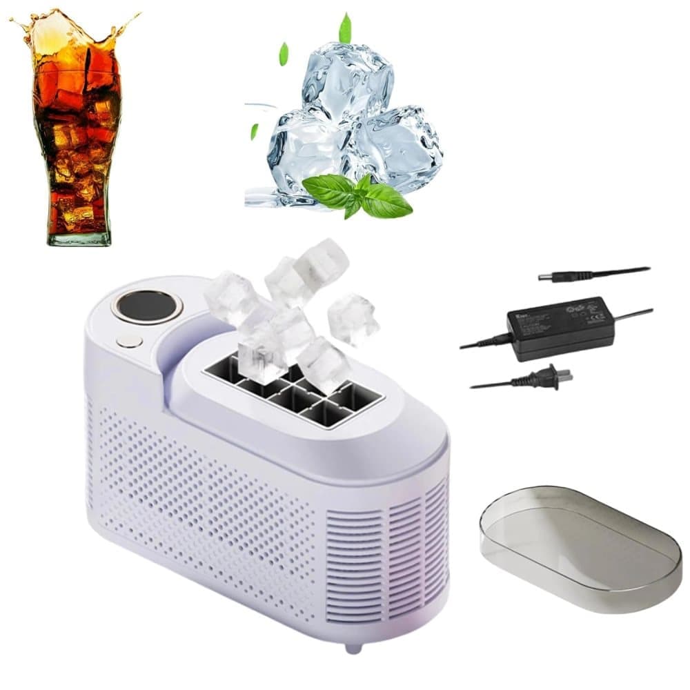 Portable Ice Machine Fast Ice Production in 10-15 Minutes Energy-Efficient - Flavour Fushion Cooking Shop