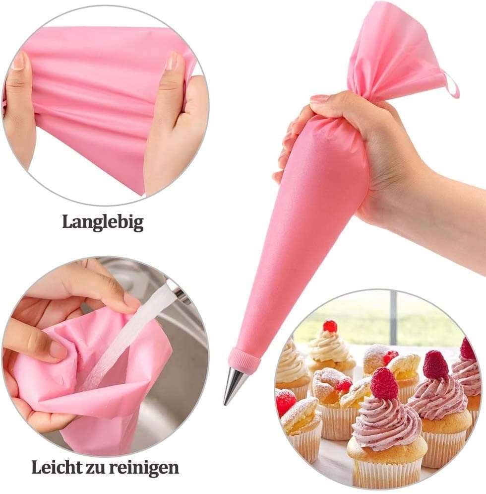 40-Piece Cake Decorating Piping Set with Icing Nozzles & Piping Bags