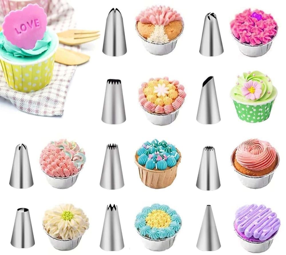 40-Piece Cake Decorating Piping Set with Icing Nozzles & Piping Bags