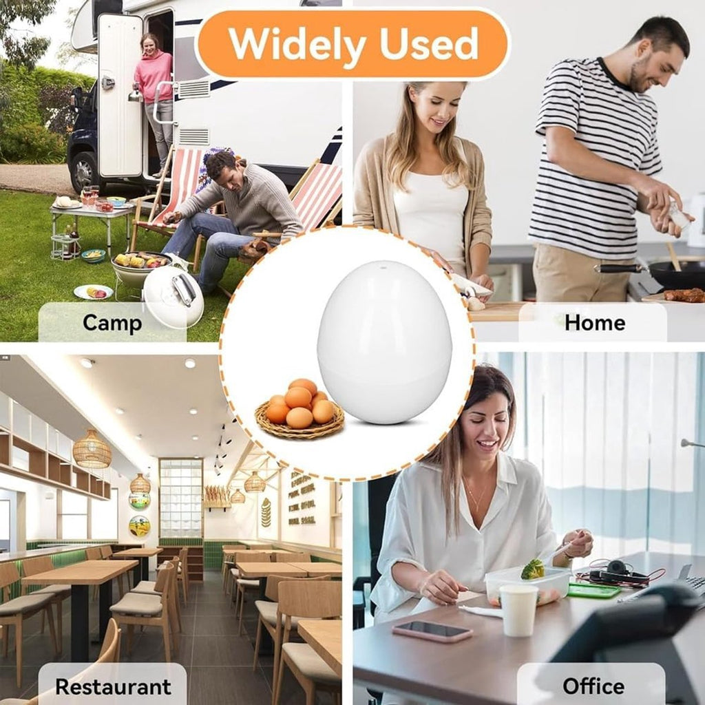 Egg cooker - Pressure cooker with 4 eggs for hard and medium-boiled eggs - Fast microwave egg cooker - Cooking time of 9 minutes - User-friendly microwave egg poacher