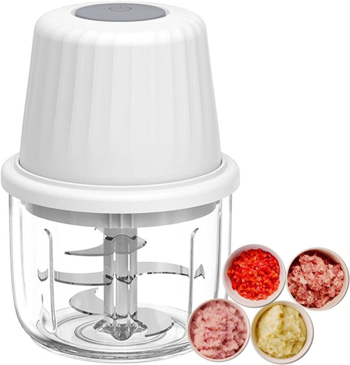 Kitchen Mixer - 400ML Large Capacity - 6 Blades Chopper - USB Rechargeable - Kitchen Must-Have for Home Use - Flavour Fushion Cooking Shop