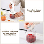 Food Processor - Cordless and USB-C Rechargeable - 4 Cups for Portion Control -