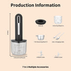 Food Processor - Cordless and USB-C Rechargeable - 4 Cups for Portion Control -