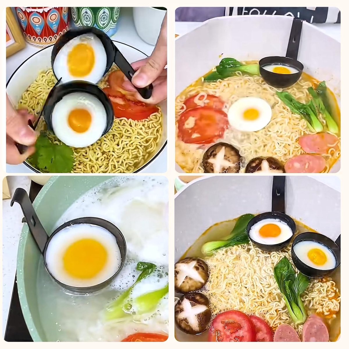 2-piece egg cooker - Stainless steel pan for poached eggs with hanging cups - Non-stick cookware for soft-boiled eggs and breakfast