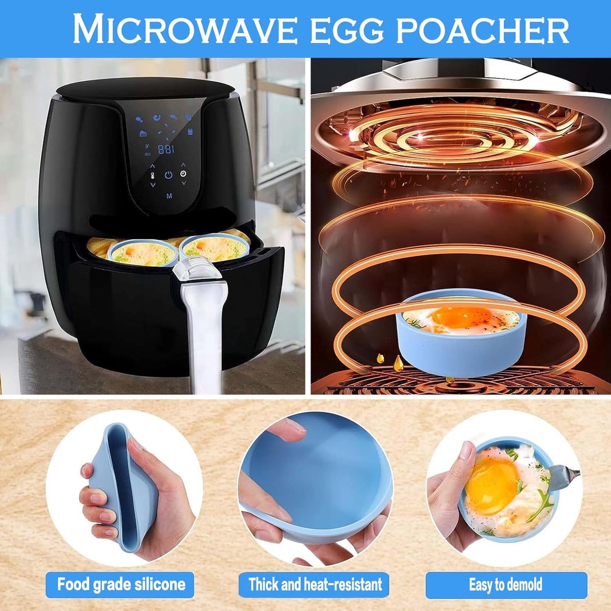 Egg boiler - Egg shaper - Egg mold - Boil egg boiler for boiled eggs - Microwave egg boiler for one egg (2 pieces)