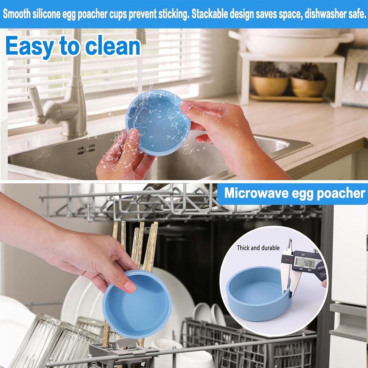 Egg boiler - Egg shaper - Egg mold - Boil egg boiler for boiled eggs - Microwave egg boiler for one egg (2 pieces)